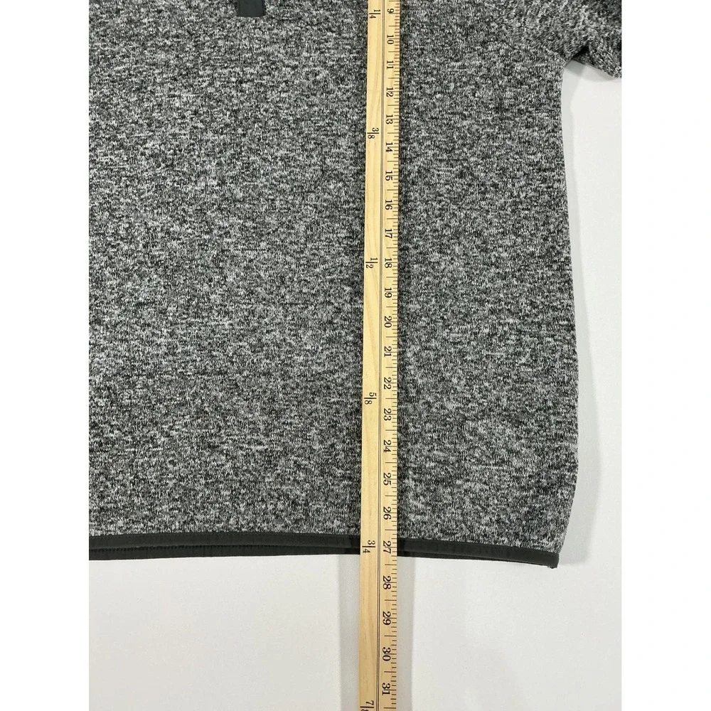 NWOT J. Crew Men's Authentic Fleece 1/4 Snap Pullover Heather Gray